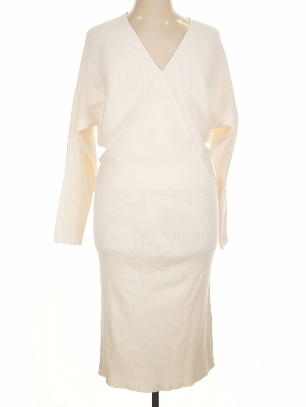 BANANA REPUBLIC The RINA Front Wrap Ribbed Knit Dress - Picture 2 of 3